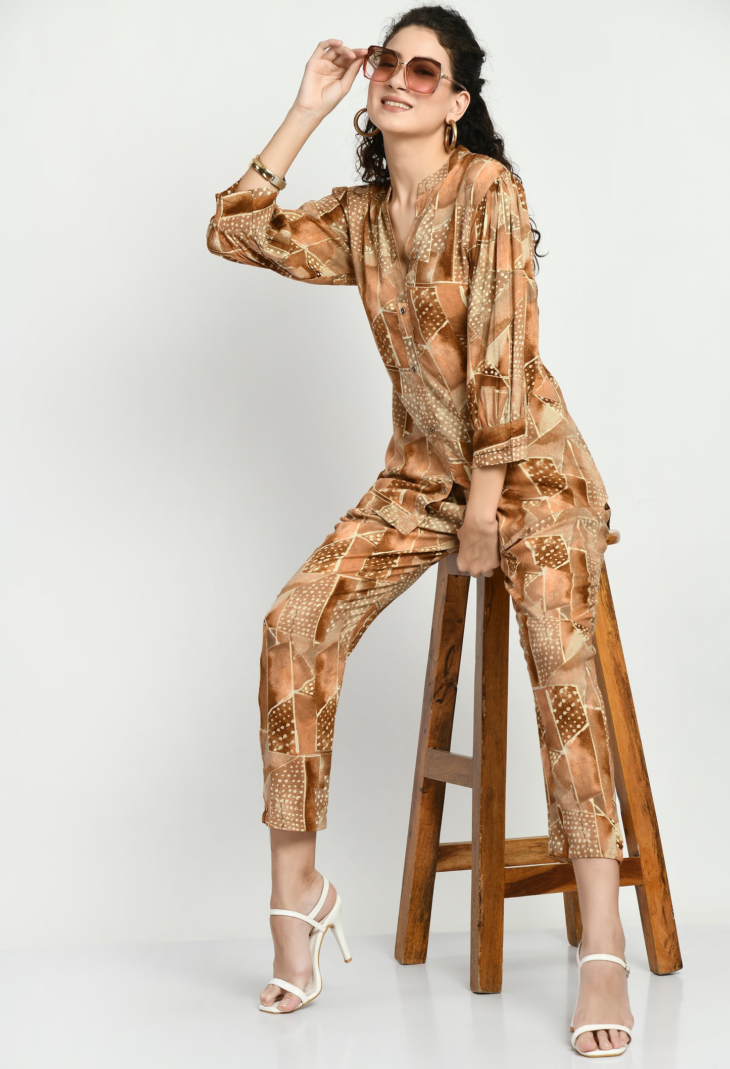 MAURYA Women’s Rayon Co-Ord Set | Shirt Top & Pants