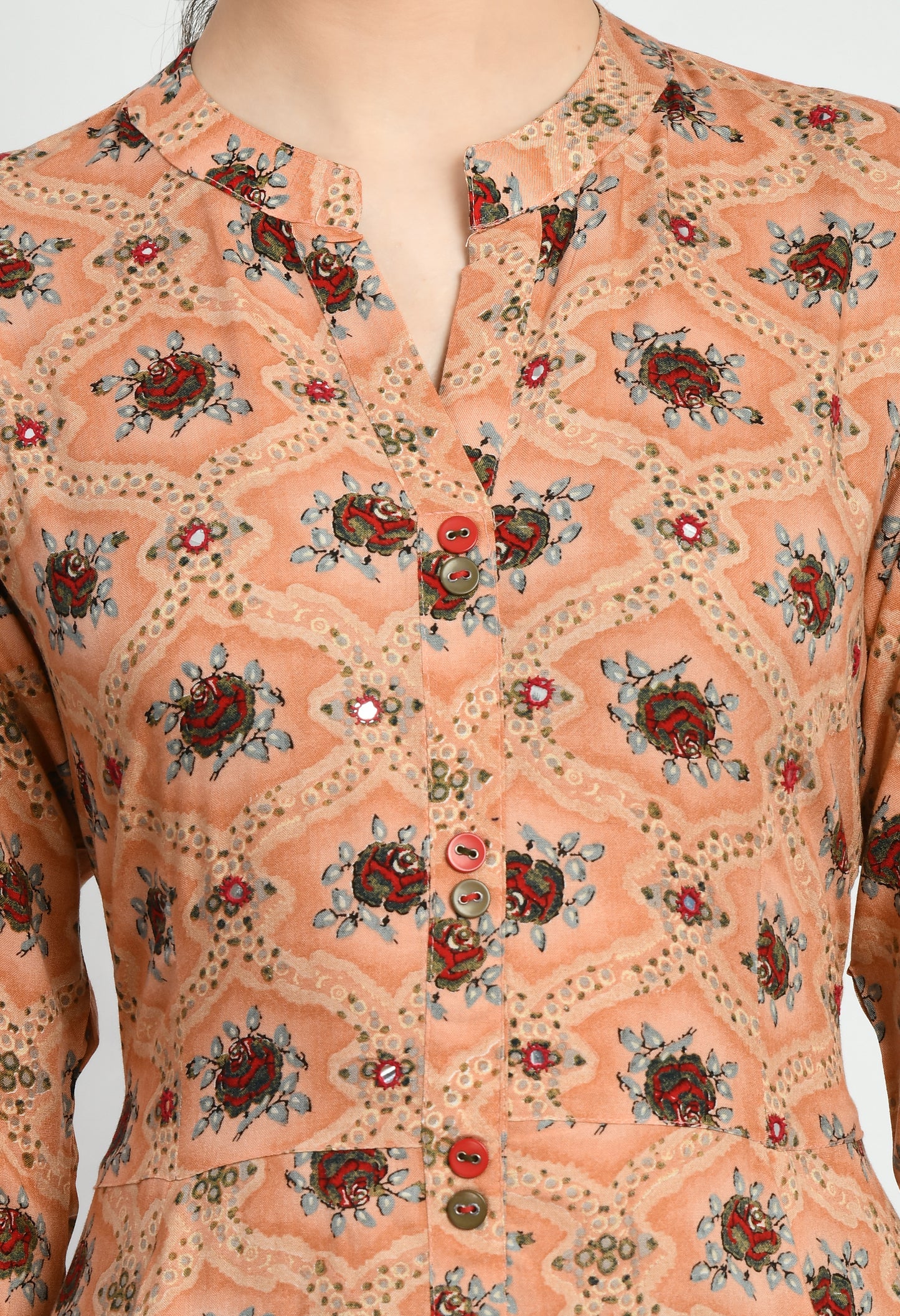 MAURYA Women’s Rayon A-Line Flared Long Dress for Casual & Festive Wear