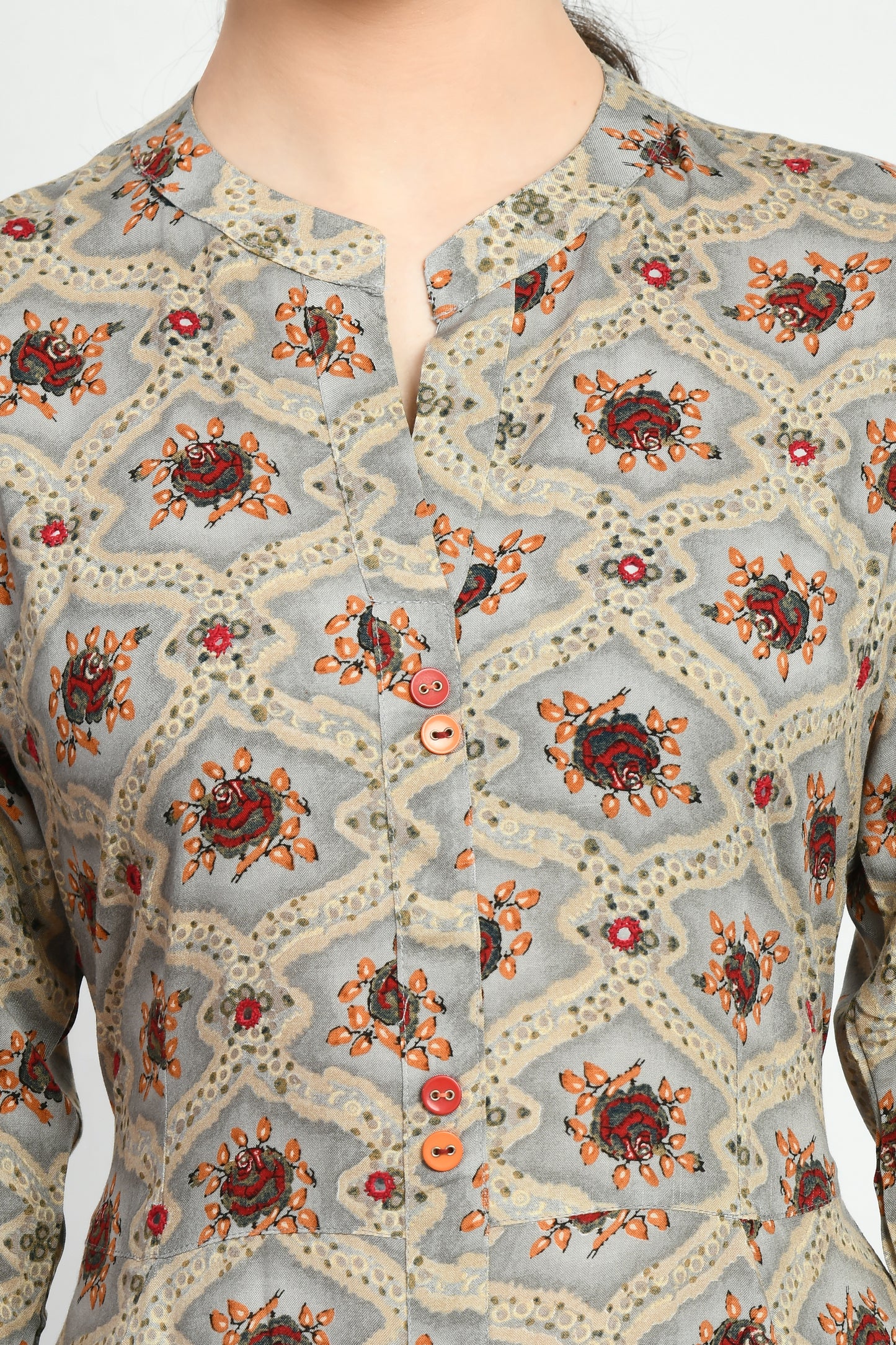 MAURYA Women’s Rayon A-Line Flared Long Dress for Casual & Festive Wear