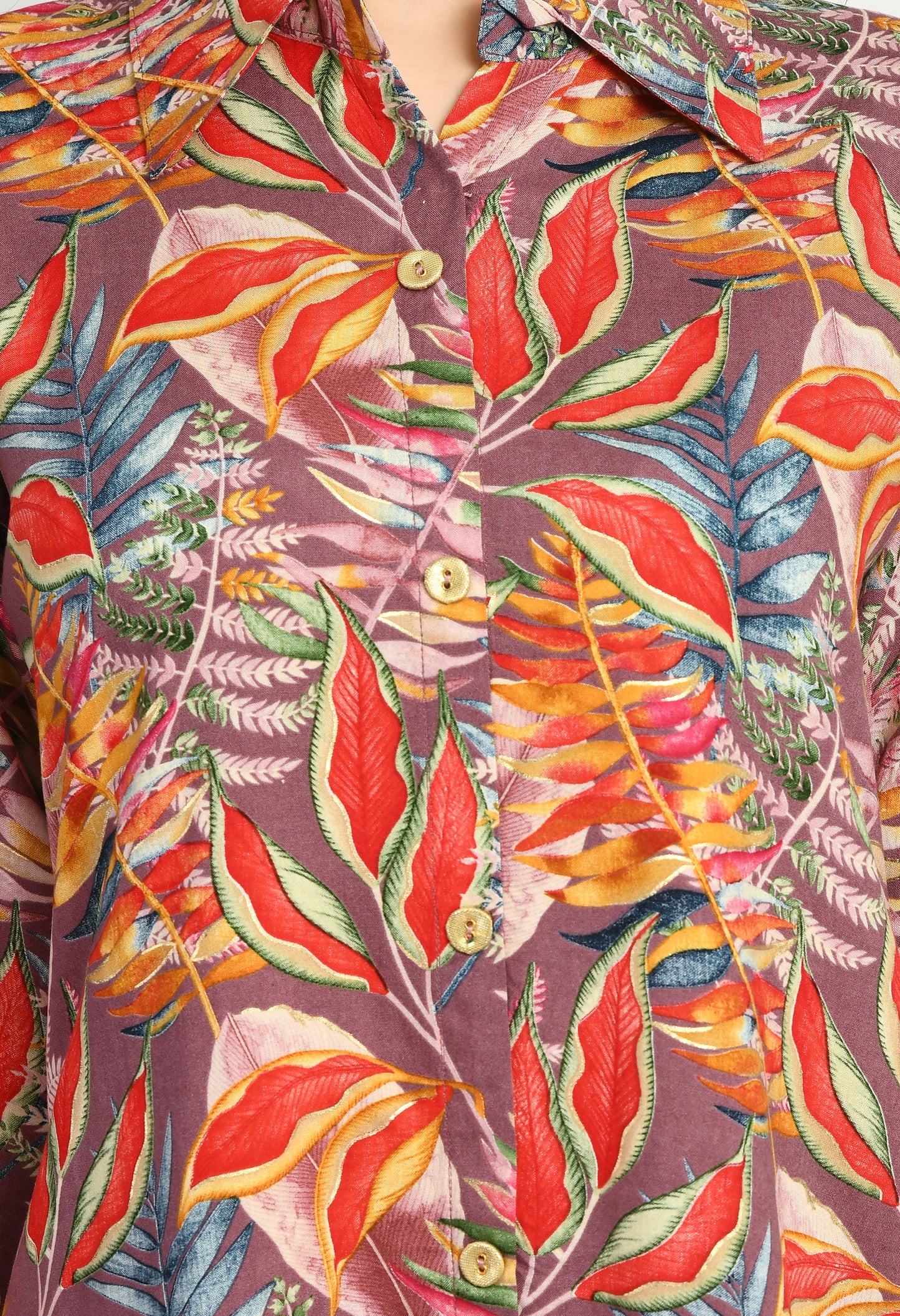 MAURYA Women’s Rayon Printed Co-Ord Set | Shirt Top & Pants