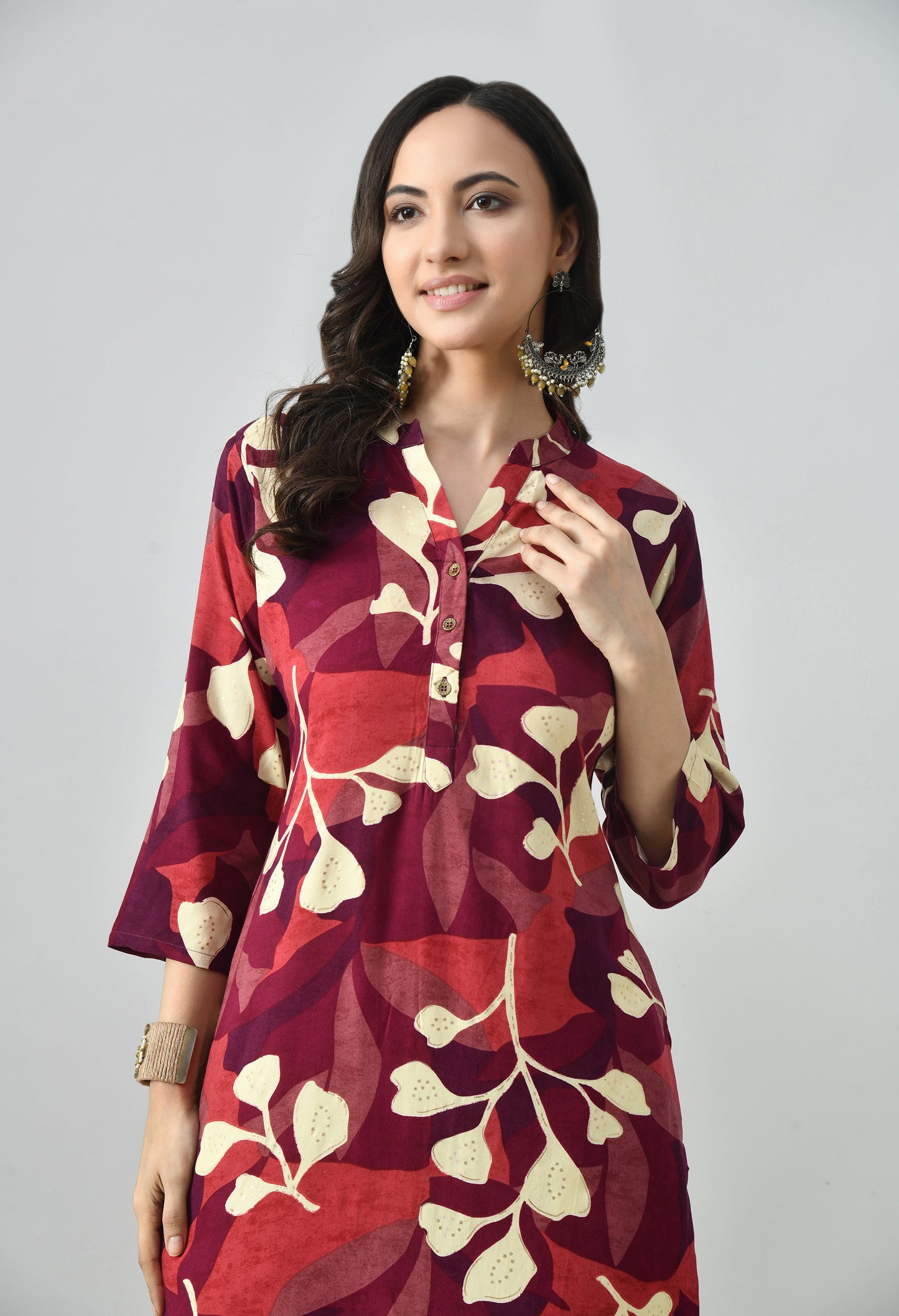 MAURYA Women's Rayon Printed Kurti