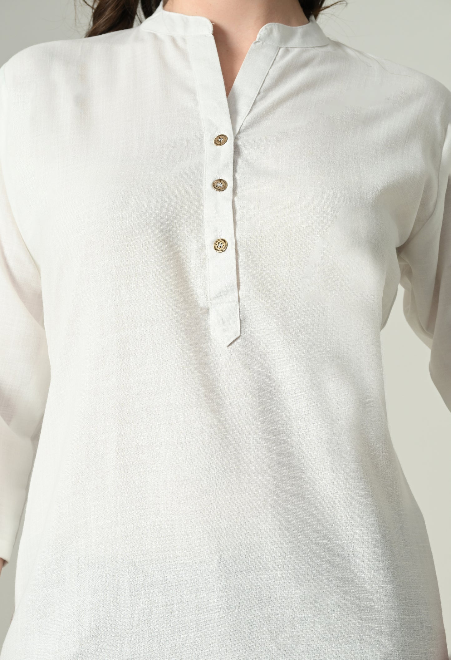 MAURYA Women's Cotton Blend Solid Kurti