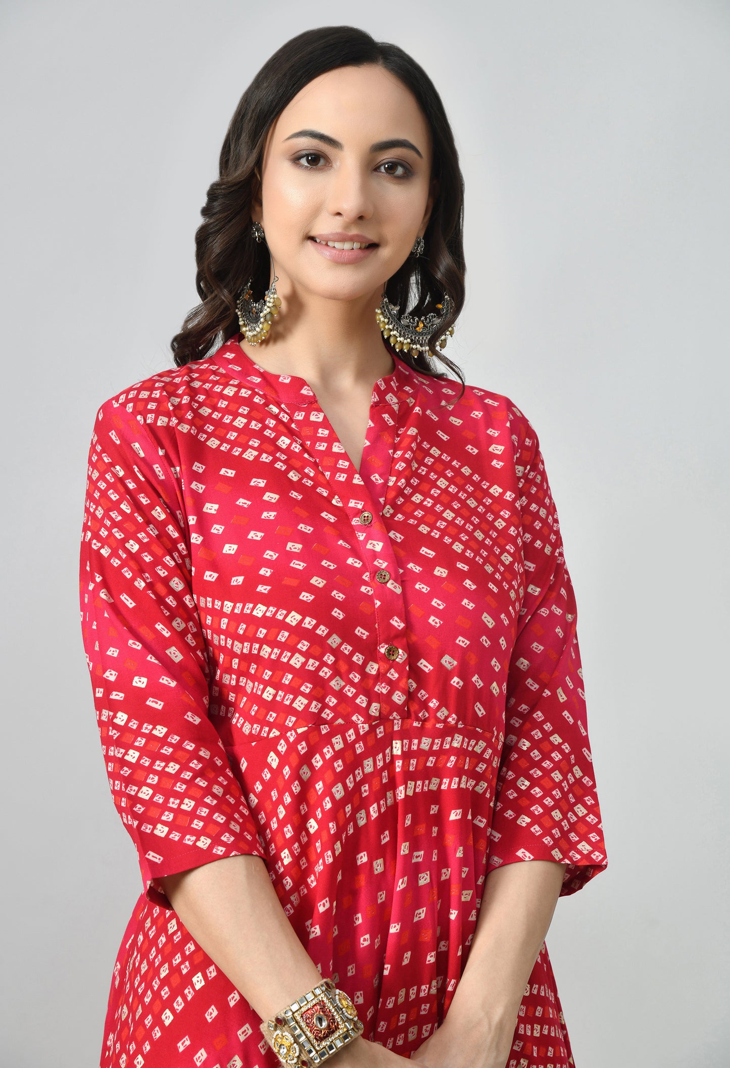 MAURYA Rayon Printed A-Line Dress for Women