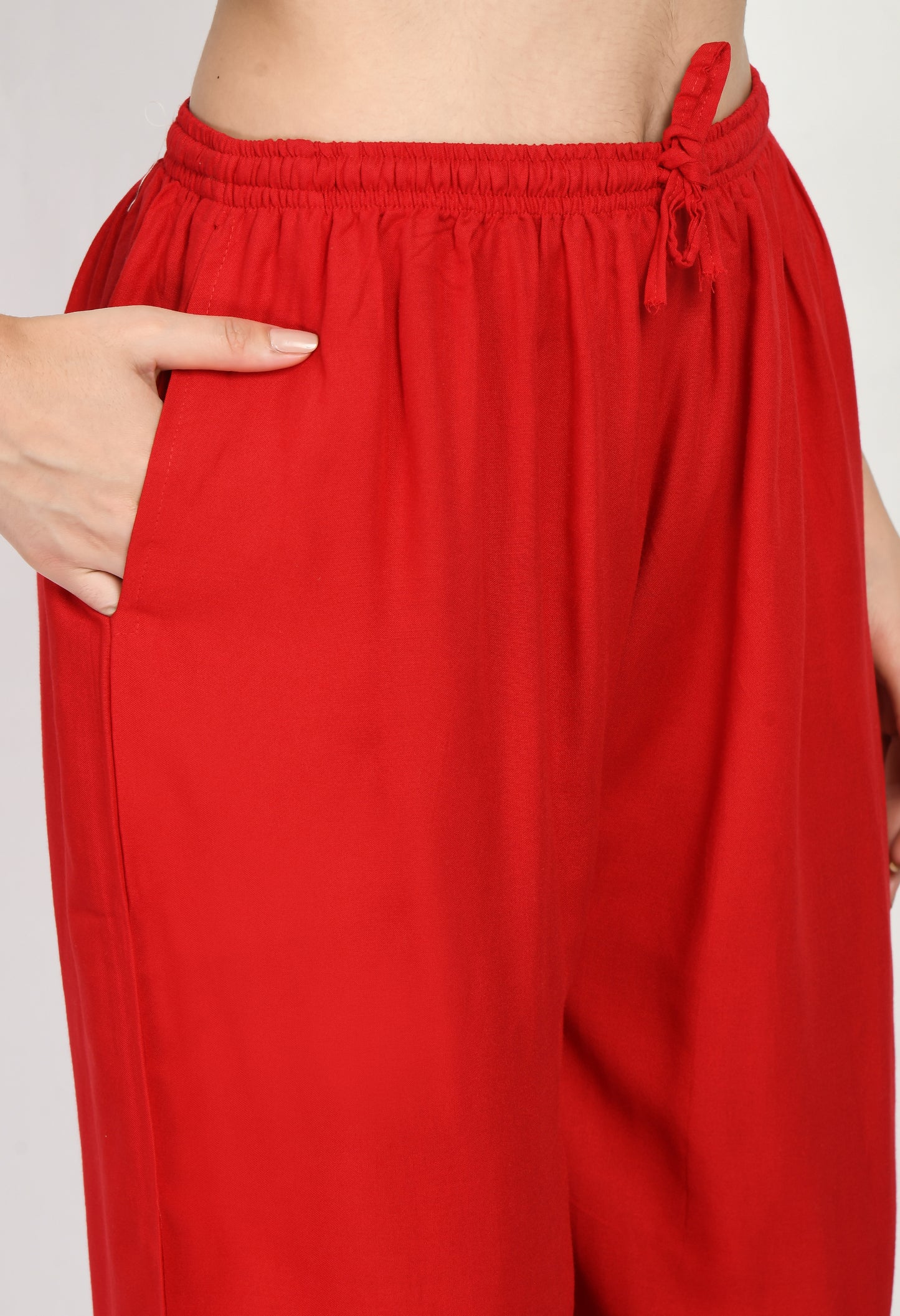 MAURYA Women Solid Rayon Palazzo with Elastic Waist