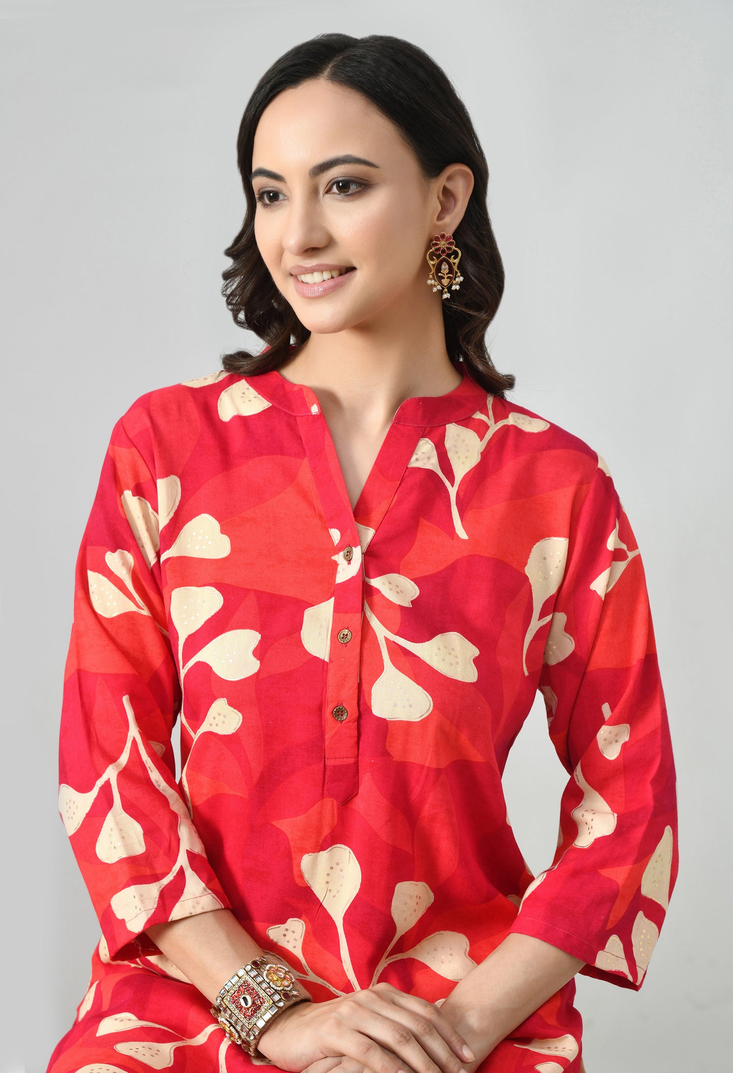 MAURYA Women's Rayon Printed Kurti