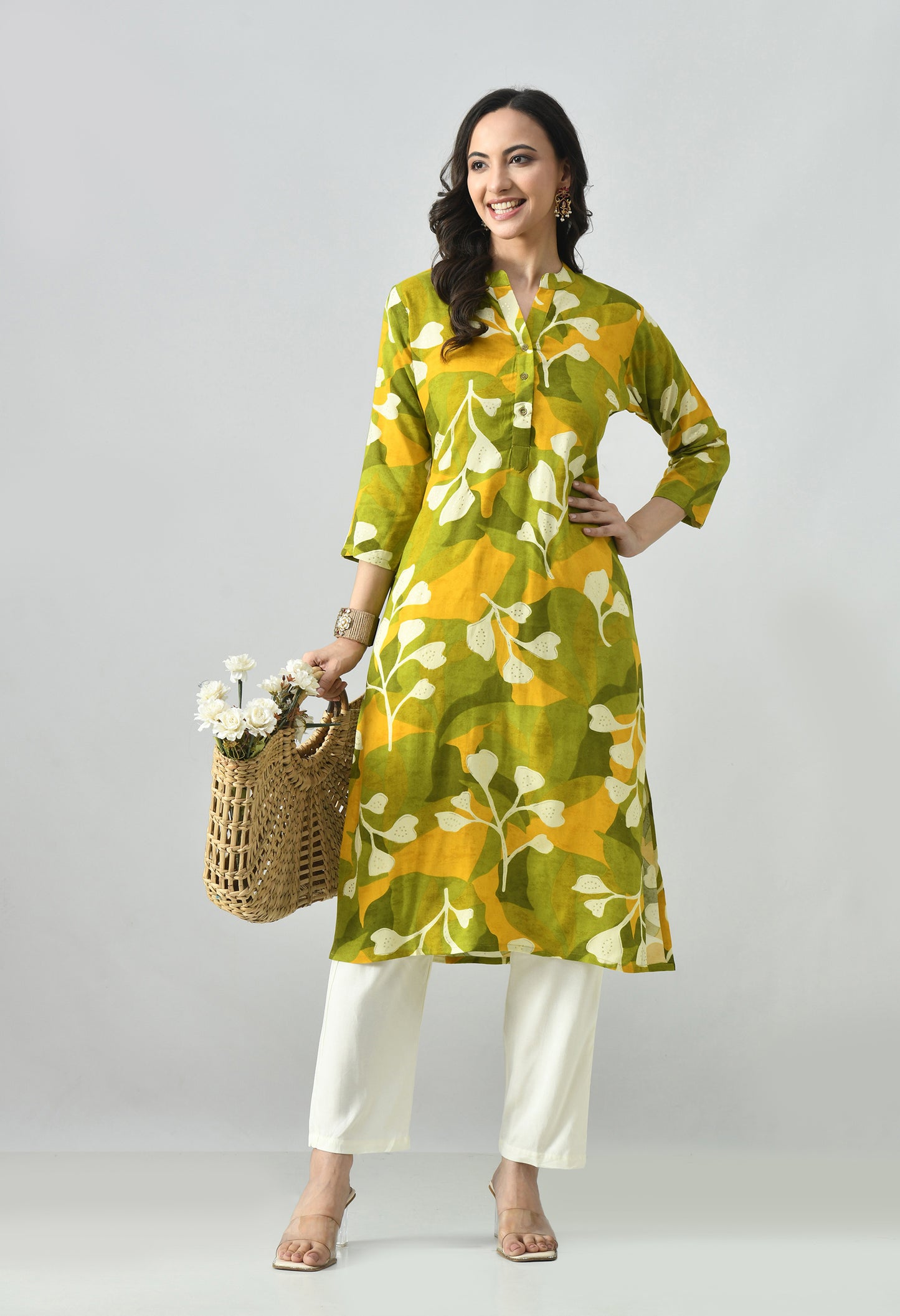 MAURYA Women's Rayon Printed Kurti