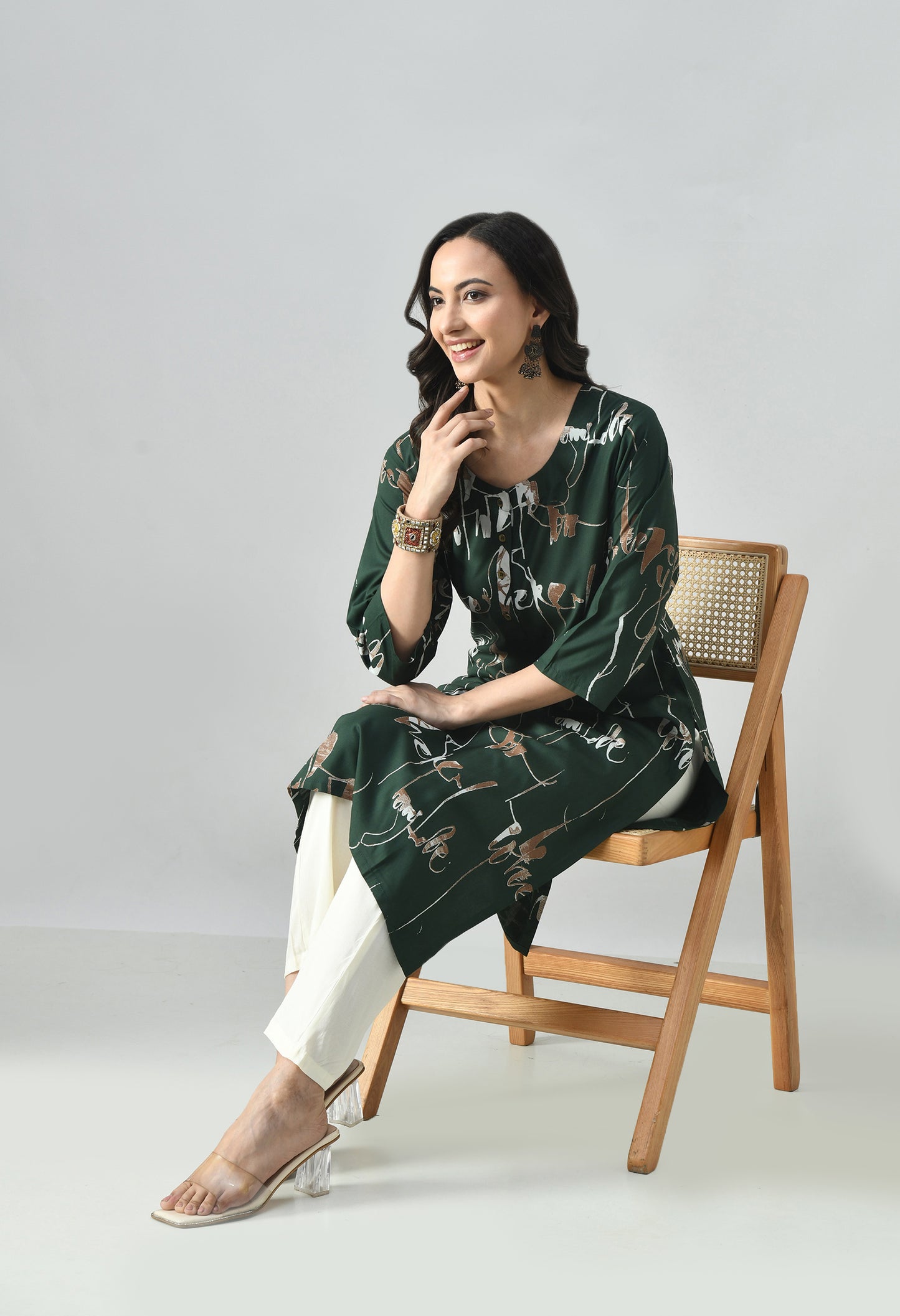 MAURYA Women's Rayon Abstract Print Kurti