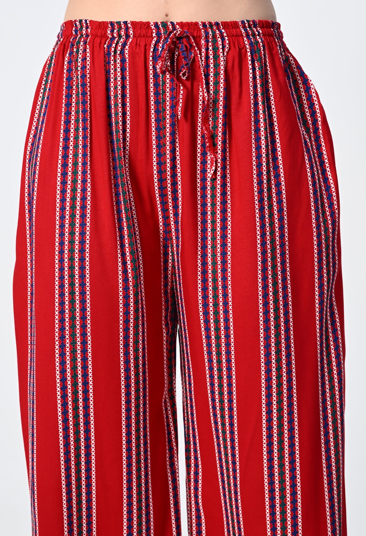 MAURYA Women Striped Rayon Palazzo with Elastic Waist