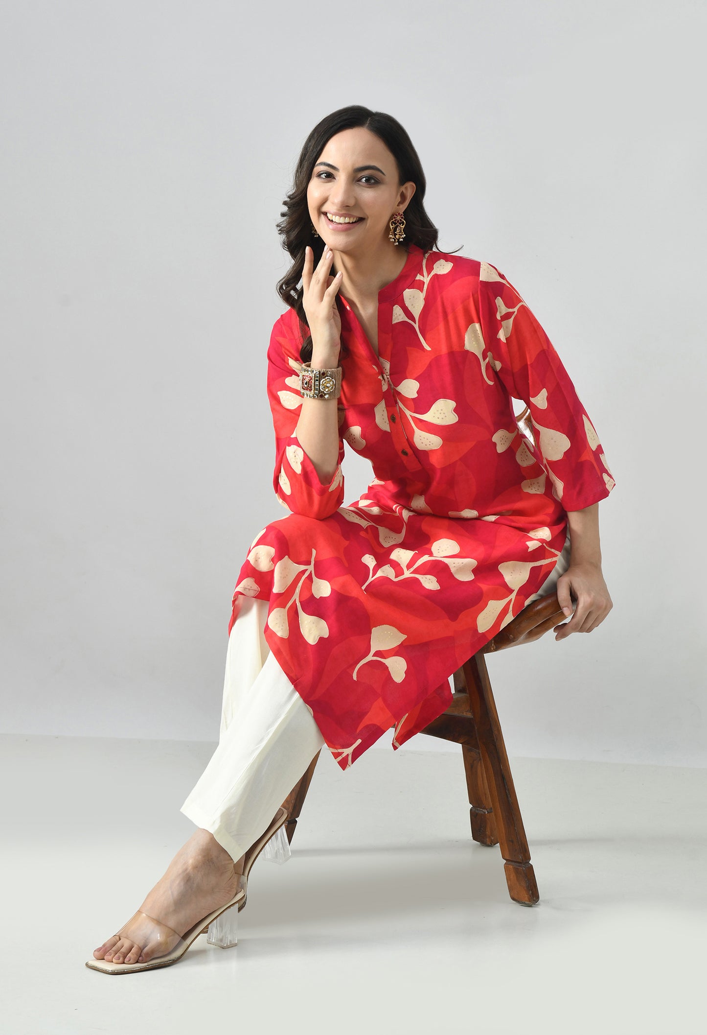 MAURYA Women's Rayon Printed Kurti