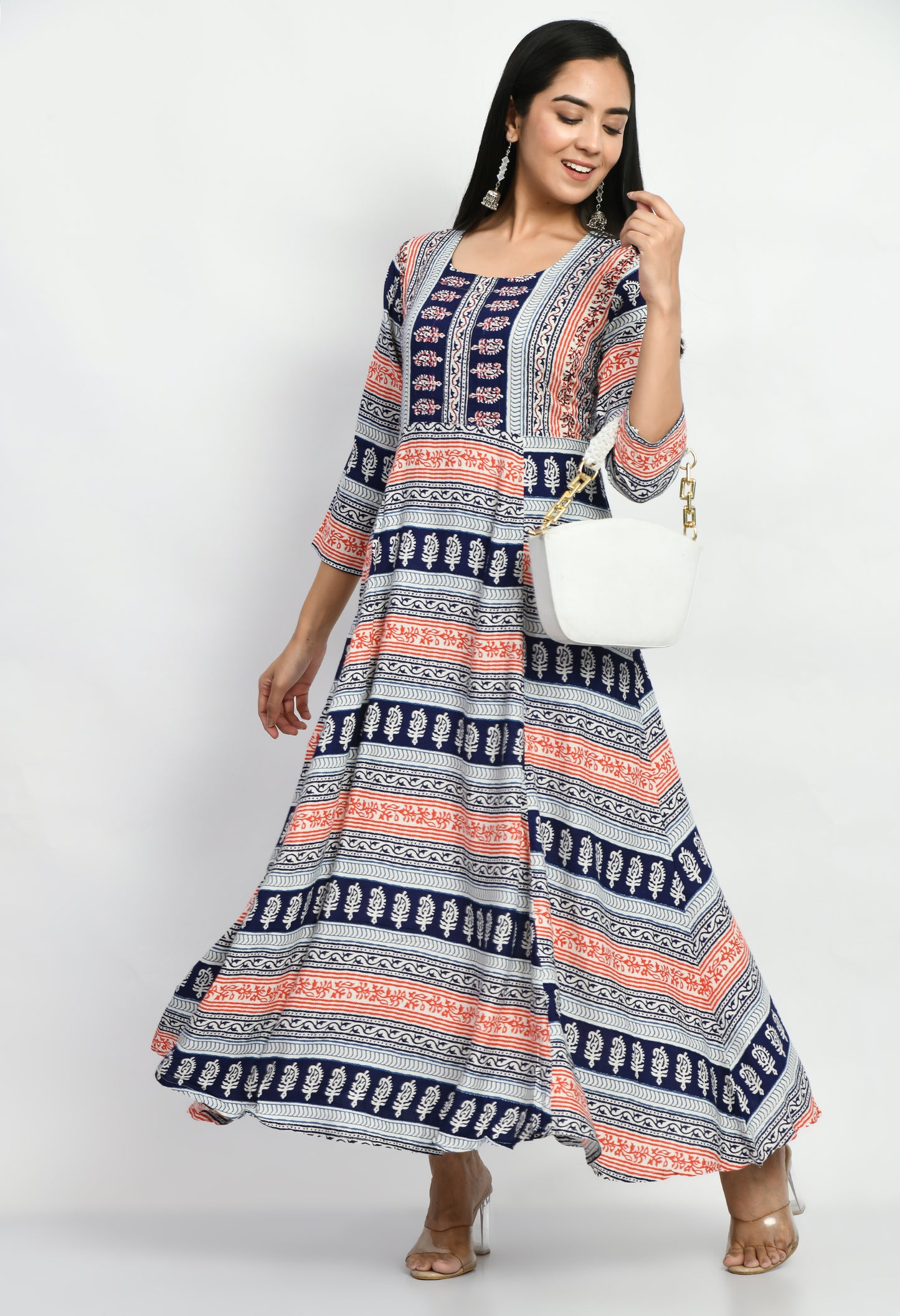 MAURYA Women’s Rayon A-Line Long Dress