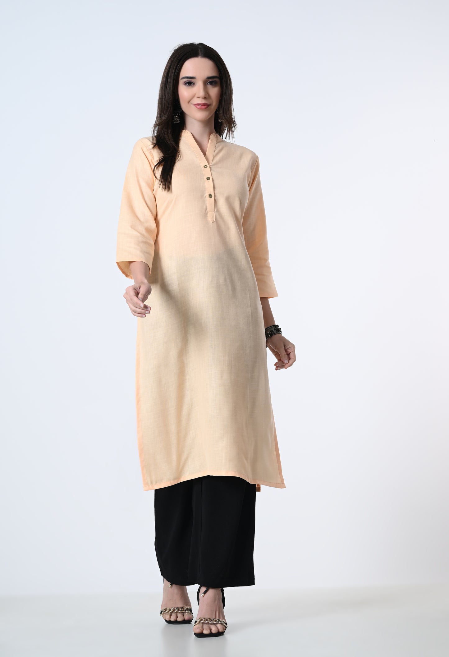 MAURYA Women's Cotton Blend Solid Kurti