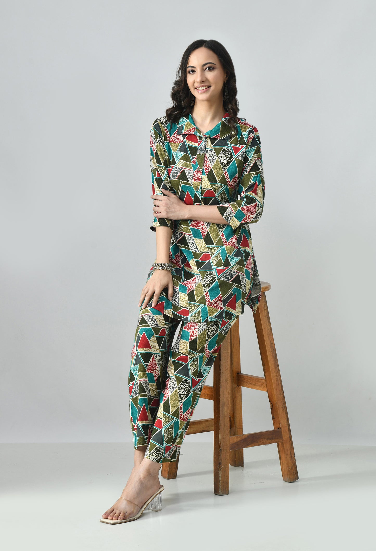 MAURYA Women’s Latest Printed Rayon Co-Ord Set with Stylish Top & Pant Set
