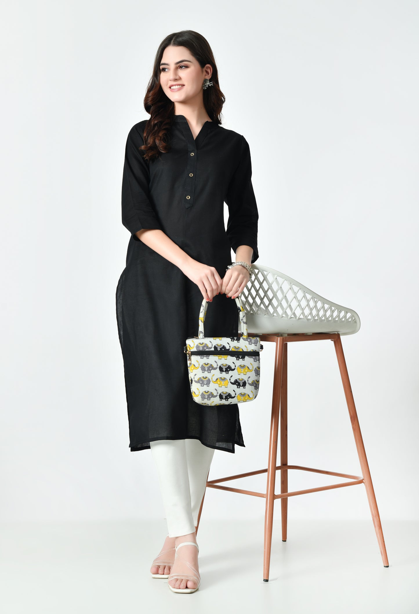 MAURYA Women's Cotton Blend Solid Kurti