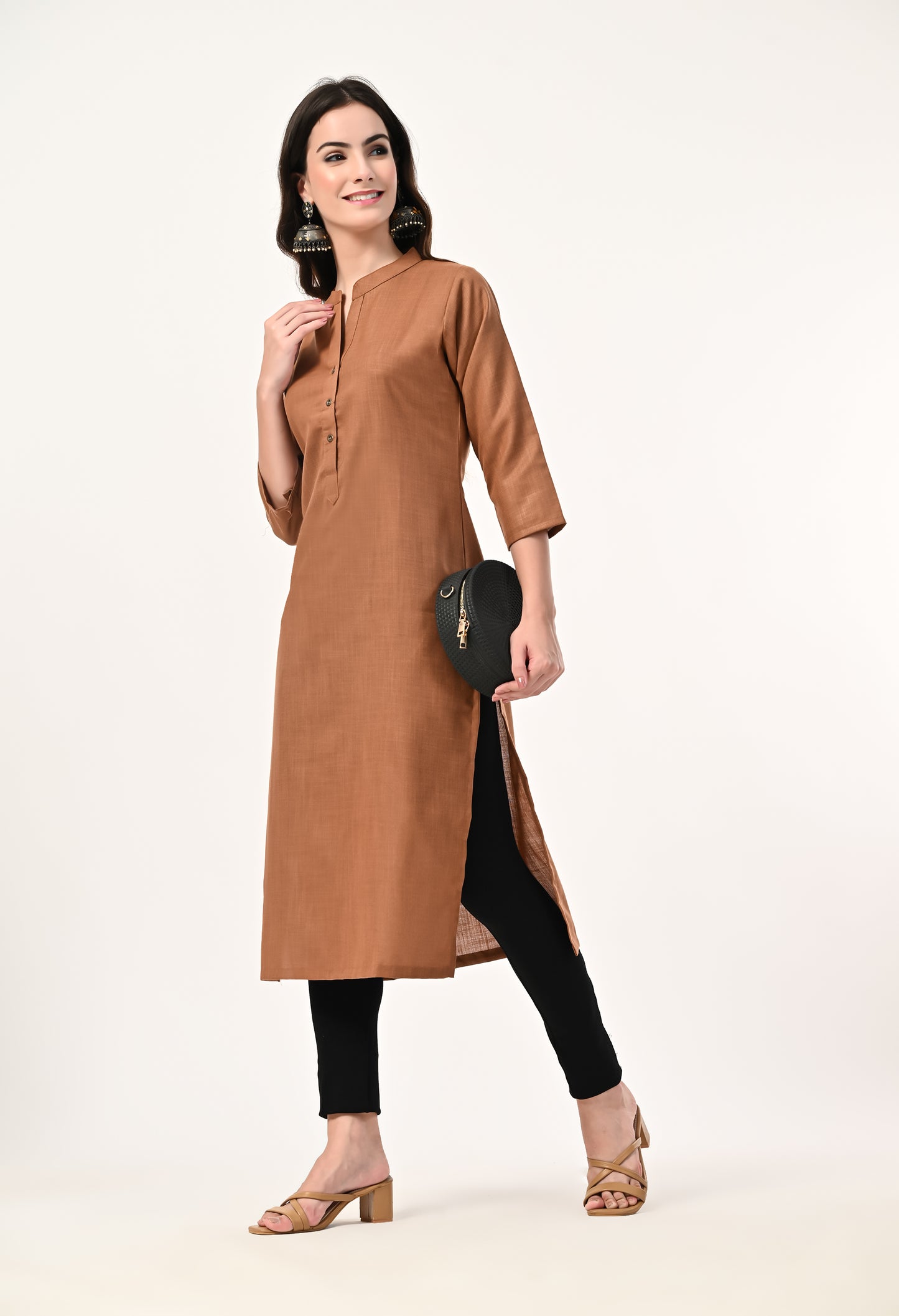 MAURYA Women's Cotton Blend Solid Kurti