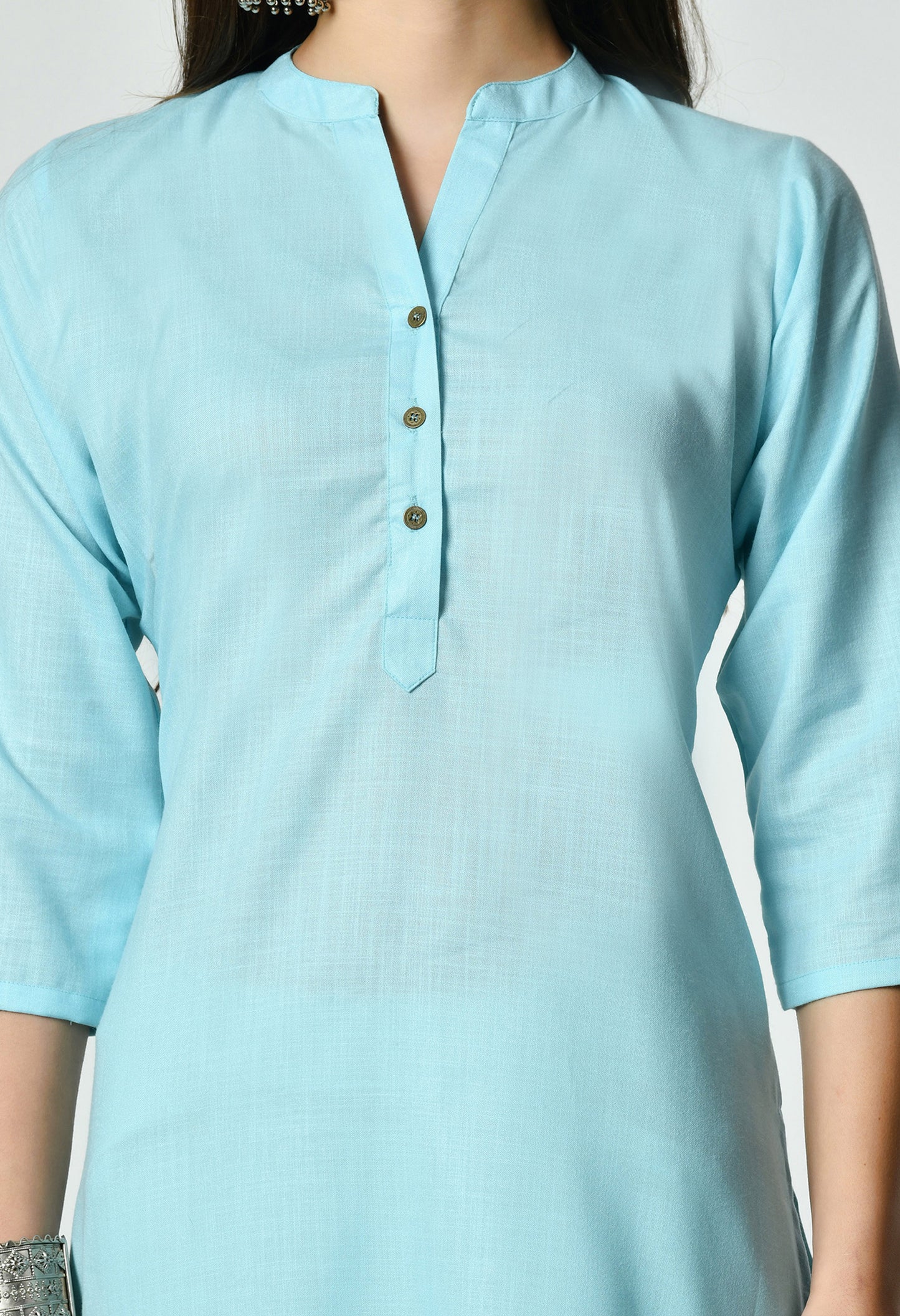 MAURYA Women's Cotton Blend Solid Kurti