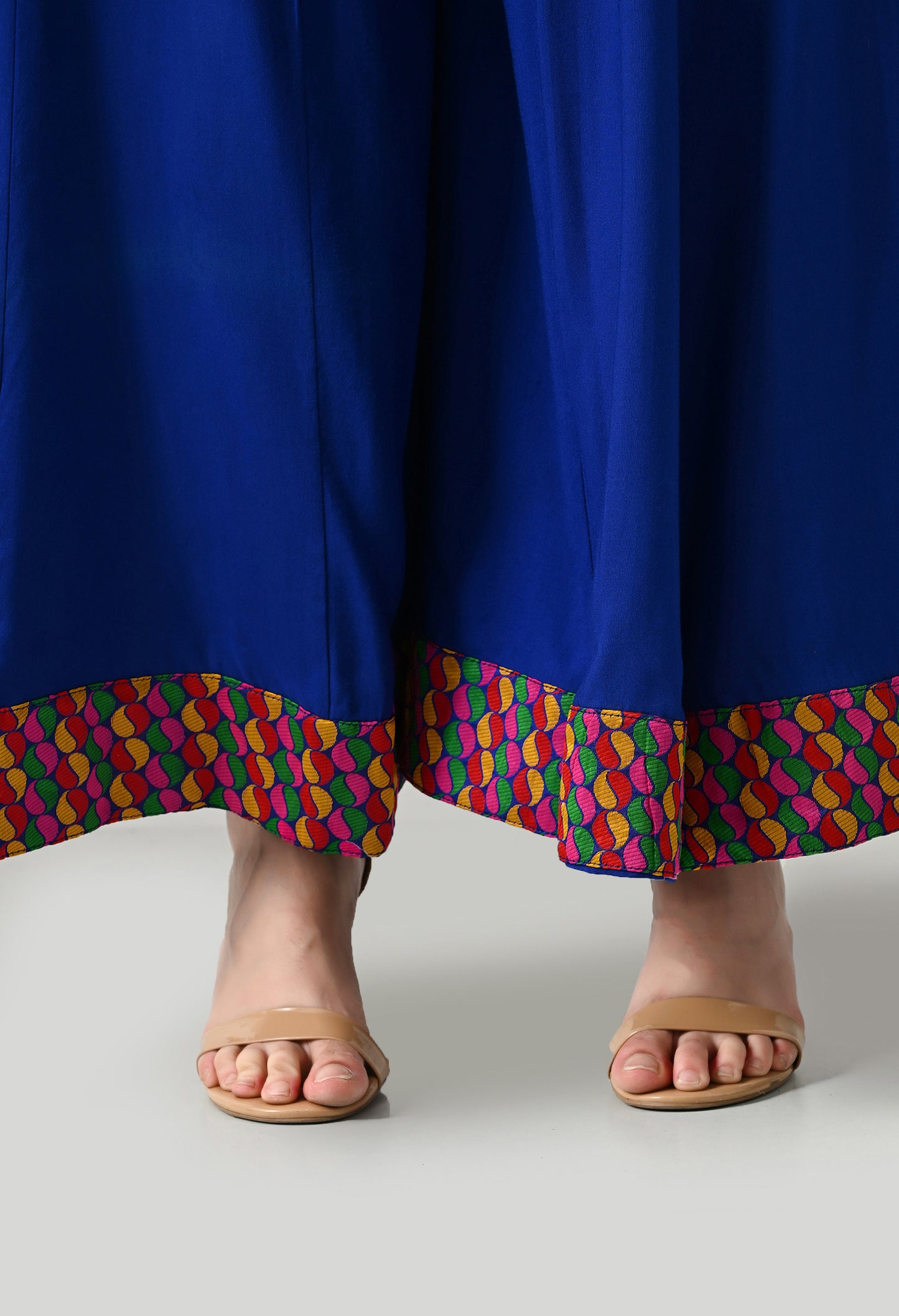 MAURYA Women Solid Rayon Palazzo with Elastic Waist & Lace Hem