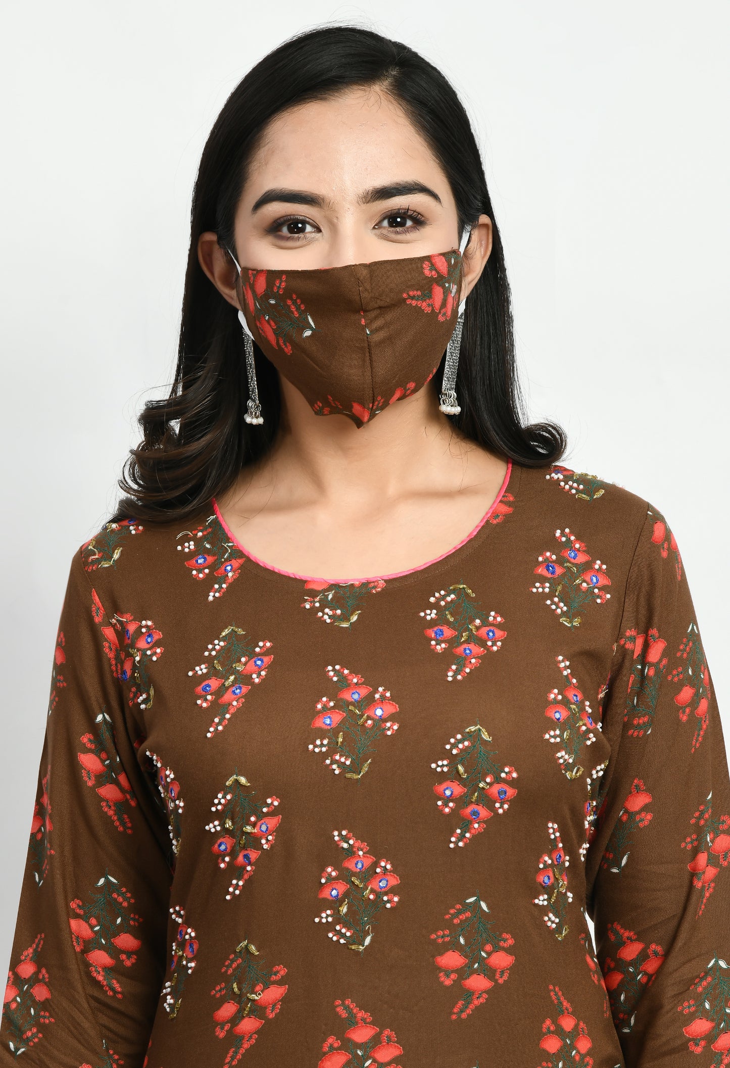 MAURYA Women's Rayon Kurti Brown