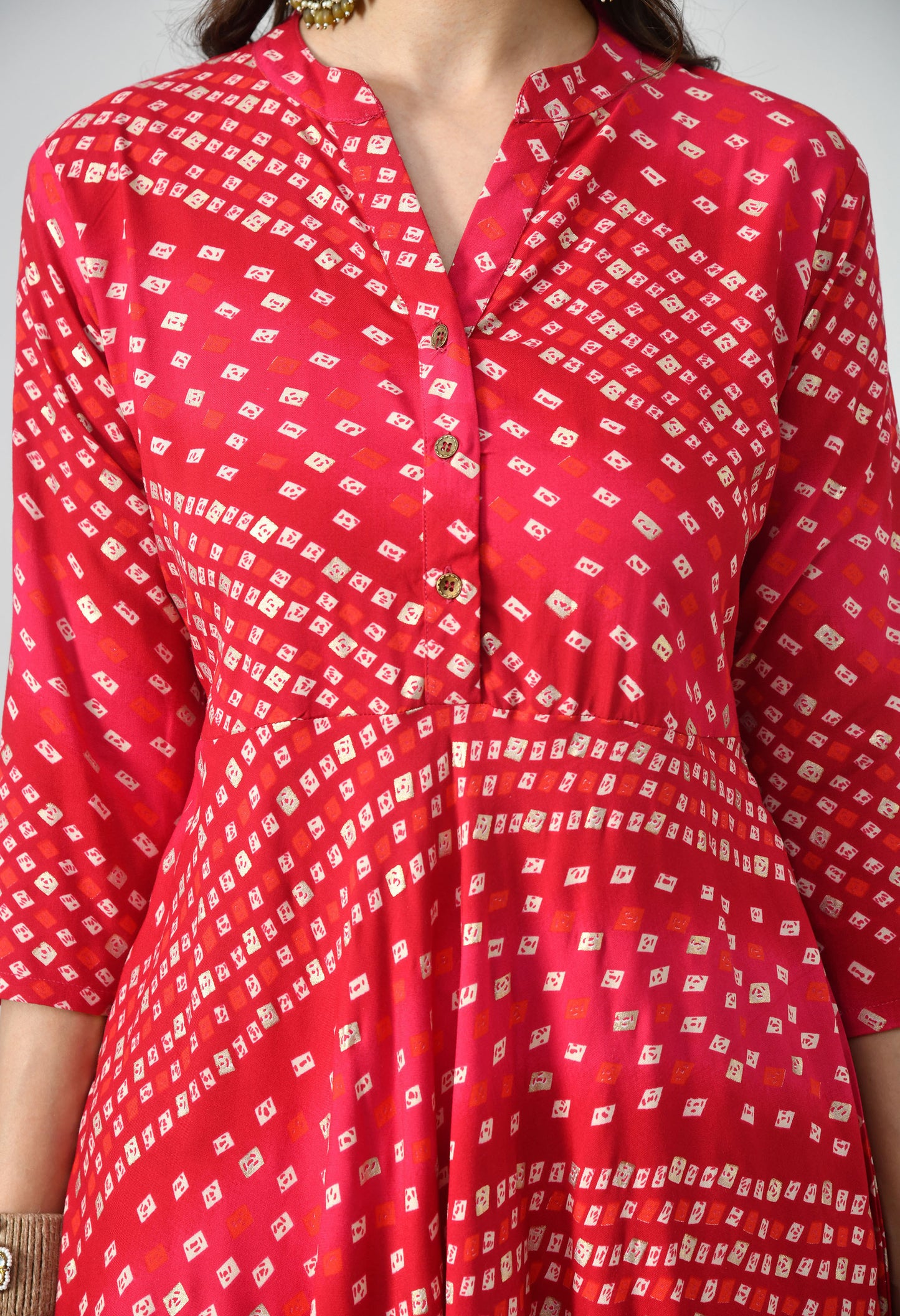 MAURYA Rayon Printed A-Line Dress for Women