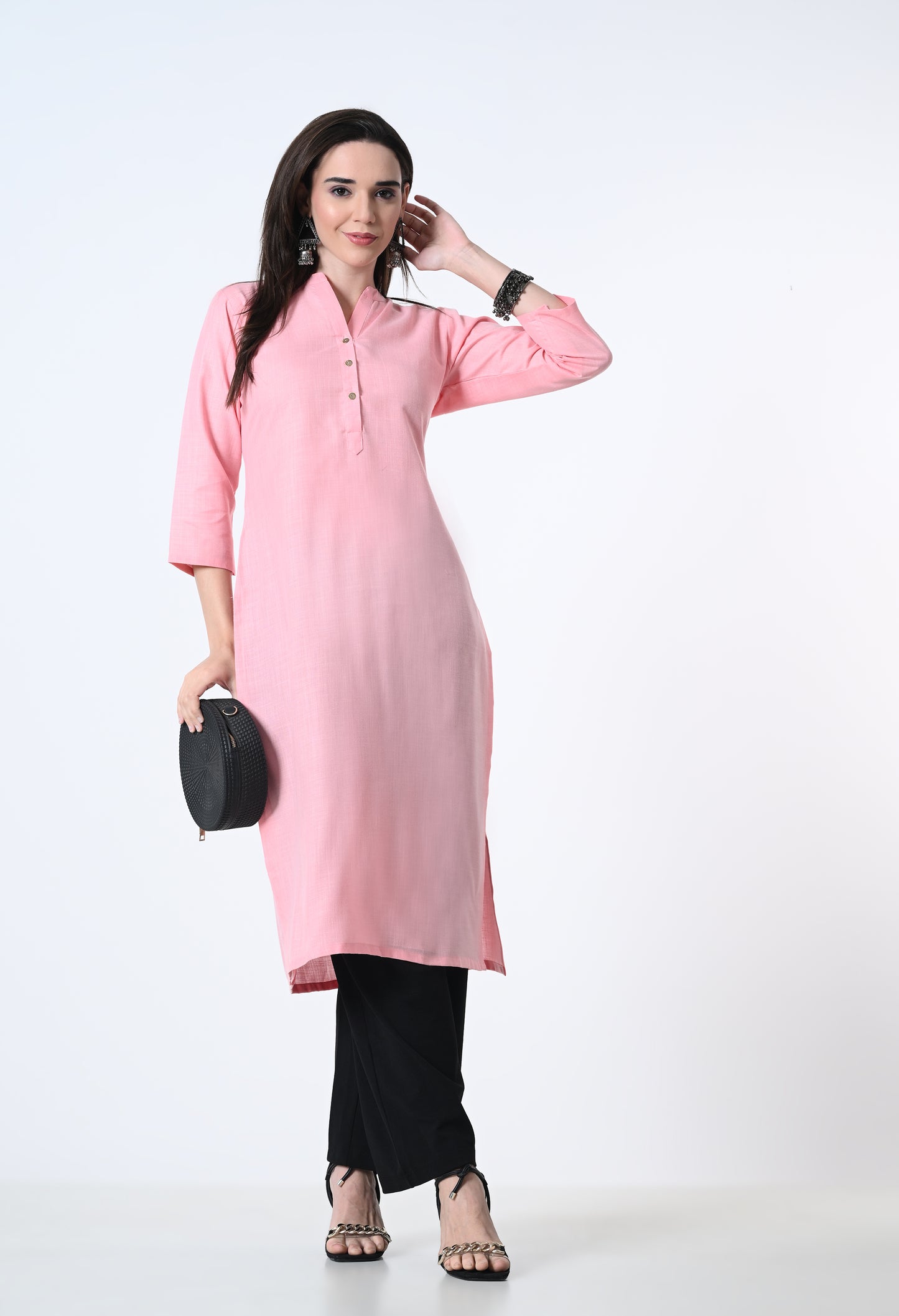 MAURYA Women's Cotton Blend Solid Kurti