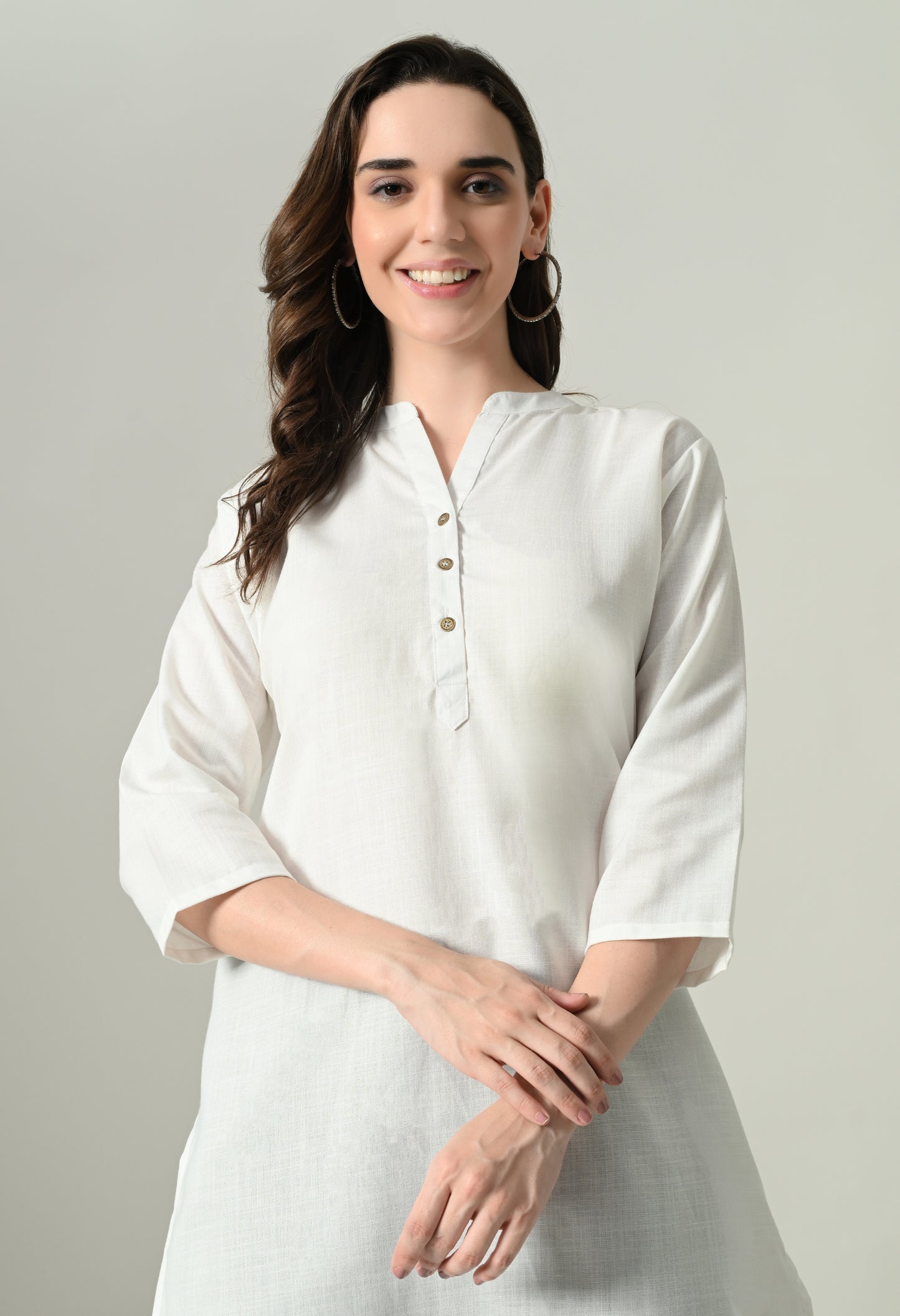 MAURYA Women's Cotton Blend Solid Kurti