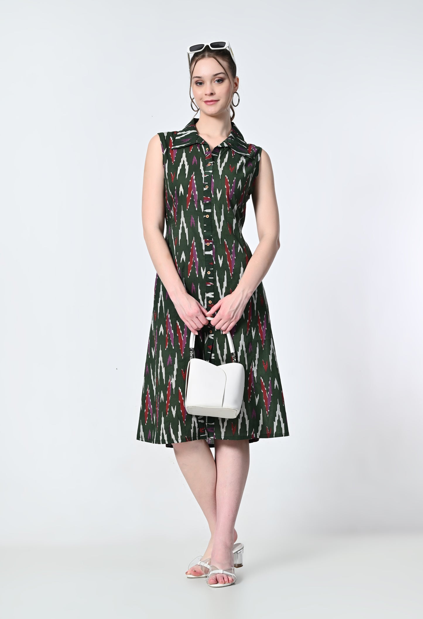 MAURYA Pure Cotton Printed A-Line Dress for Women