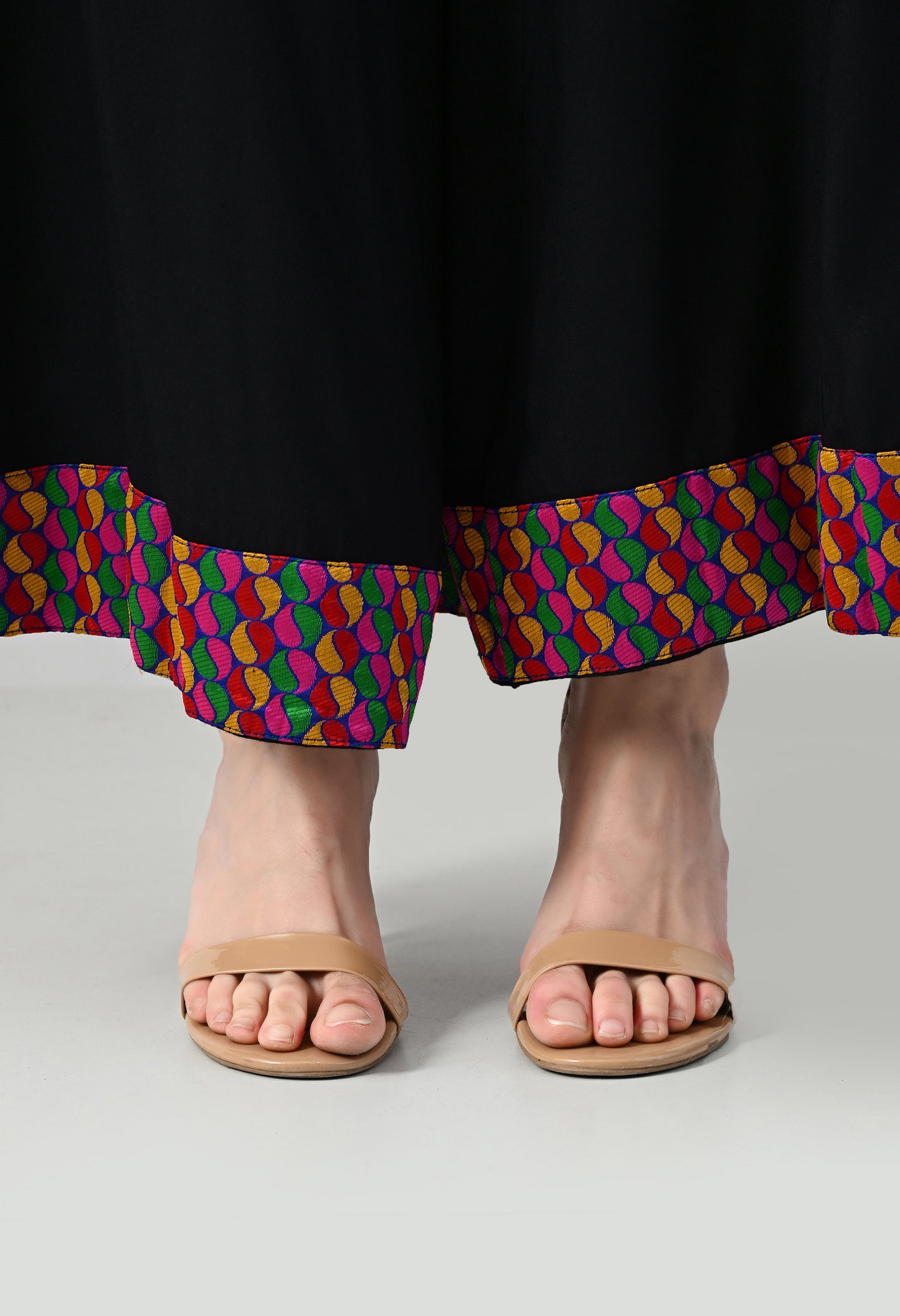 MAURYA Women Solid Rayon Palazzo with Elastic Waist & Lace Hem